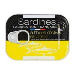 Sardines a l'huile d'olive et au citron - conserve 115g Sardines a l'huile d'olive et au citron - conserve 115g