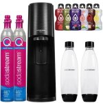 Saturateur sodastream terra black + 2 bouteilles + cartouche de co2 sodastream pour saturateur quickconnect ...