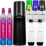 Saturateur sodastream terra noir 2 bouteilles + 2 cartouches + 3x sirop pepsi 7up