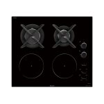 Sauter spi9602bm table de cuisson mixte induction et gaz noir - 4 foyers Sauter spi9602bm table de cuisson mixte induction et gaz noir - 4 foyers