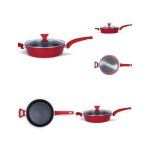 Sauteuse rouge Ø 26 cm rev�tement int�rieur antiadh�sif compatible tous feux dont induction
