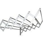 Sauvic schoir a linge extensible plastifi avec 10 barres de 80 cm - blanc