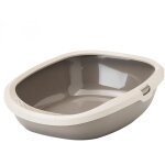 Savic bac ? liti?re gizmo taupe, 44 x 35. 5 x 12. 5 cm, pour chat