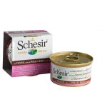 Schesir - bo�te p�t�e au thon et poulet avec riz au naturel pour chat - 85g