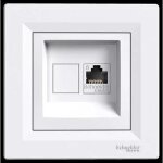 Prise rj45 - schneider electric - eph4700121 - cat�gorie 6 utp - blanc - int�rieur