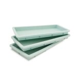 Scrapcooking - moules a cake rectangulaire x3 vert d'eau 2976