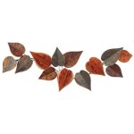 Sculpture murale - sculpture contemporaine - feuillage d'automne - m�tal - ocre et marron - design contemporai ...
