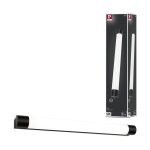 Sdb applique orgon 700mm 10, 5w 1400lm 3000k prise int�gr�e noir ip44 230v