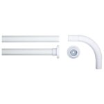 Sealskin ensemble de tringle de rideau de douche d'angle 90x90cm blanc