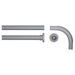 Sealskin tringle de rideau de douche d'angle 90x90 cm gris mat Sealskin tringle de rideau de douche d'angle 90x90 cm gris mat