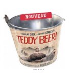 Seau a bieres teddy beer h 19 cm