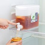 Seau d'eau froide de grande capacit avec robinet, pour la maison, rfrigrateur, boisson, jus, thire ...