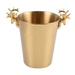 Seau a glace champagne tte de cerf, refroidisseur de vin, tonneau a glace, pour bire, rcipient a glace ...
