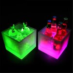 Seau a glace avec led pour refroidir le vin, couleurs changeantes, champagne, bar, discoth�que, tasses ...