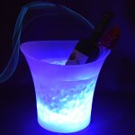 Seau a glace lumineux en plastique, grande capacit, etanche, pour bar, fte, 5l, champagne, changement ...