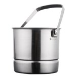 Seau a glace portable en acier inoxydable, seau a champagne, seau a glace en mtal avec barrire d'eau ...