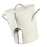 Seau a glace rustique en fer avec poignee et pelle a glace pour fetes, barbecues, pique - niques et camping ...