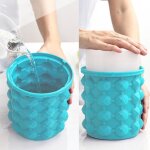 Seau a glace en silicone, portable, pour champagne, whisky, bière, glaçons, refroidisseur, outils de ... Seau a glace en silicone, portable, pour champagne, whisky, bière, glaçons, refroidisseur, outils de ...