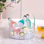 Seau a glace en silicone souple et durable, avec poigne amliore, rutilisable pour le vin et le champagne ...