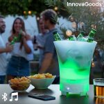 Seau a glaçons glace a lumière led avec haut - parleur rechargeable pour bouteille Seau a glaçons glace a lumière led avec haut - parleur rechargeable pour bouteille