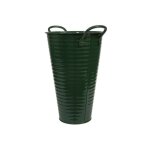 Seau haut avec anses deco metal 20x30cm vert