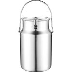 Seau a lait en acier inoxydable de 3 l avec couvercle herm�tique - qualit� 304