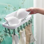 S�che - linge pliant multifonction 16 clips, cintre coupe - vent, chaussettes sans poin�on, support de ...