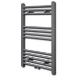 Sèche - serviettes eau chaude à rails droits gris de 500 x 764 mm Sèche - serviettes eau chaude à rails droits gris de 500 x 764 mm