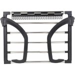 S�choir � linge repliable mural en acier inoxydable pour radiateur, balcon noir