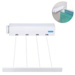 S�choir � linge r�tractable - s�choir mural � 4 / 5 fils pour un gain de place optimal