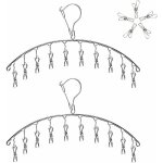 S�choir � linge suspendu en acier inoxydable avec 10 pinces pour couches lavables, soutiens - gorge, ...