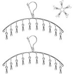 S�choir � linge suspendu en acier inoxydable avec 10 pinces pour couches lavables, soutiens - gorge, ...