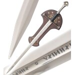 Le seigneur des anneaux epee anduril + plaque roi aragorn repliksword