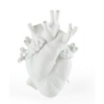 Seletti vase en forme de coeur love in bloom (blanc - porcelaine)