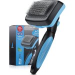 Self cleaning brush 2. 0 for large dogs & cats with long hair, cat & dog dead bristle, detangling comb ...