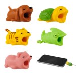 Senior - 5pcs protecteur de câble chargeur animaux bite, mignon econom urs de câble de charge tigre cochon ... Senior - 5pcs protecteur de câble chargeur animaux bite, mignon econom urs de câble de charge tigre cochon ...