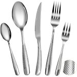 Senior - set couverts de table 8 personnes, ensemble de couverts inox 40 pices, omprend des couteaux ...