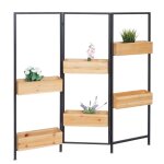 Séparation de pièce avec bac à plantes hwc - l32, bac à fleurs séparateur de pièce, bois - acier 116x118cm ... Séparation de pièce avec bac à plantes hwc - l32, bac à fleurs séparateur de pièce, bois - acier 116x118cm ...