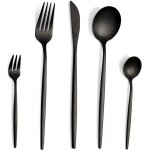 Sept - couverts de table pour 6 personnes, 30 pi¿¿ces couverts noirs mats, couverts inox, set couverts ... Sept - couverts de table pour 6 personnes, 30 pi¿¿ces couverts noirs mats, couverts inox, set couverts ...
