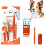 Sept - kit de soins dentaires pour chien - dentifrice contre le tartre - brosse a dents pour chiens et ...