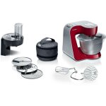 S�rie 4 robot p�tissier mum 5 1000 w rouge, argent mum58710