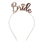 Serre - tete metal bride or rose evjf femme