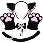 Serre - tte oreilles de chat, queue de chat, pattes de chat, gants, clochette, tour de cou, costumes ...