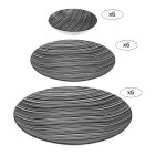 Service de 18 assiettes en porcelaine  bohemia  a motif zbr - noir / blanc - d 26, 6 / 20 / 19 cm