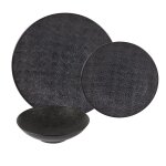 Service d'assiettes vésuvio noir 18 pièces Service d'assiettes vésuvio noir 18 pièces