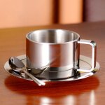 Service a caf en acier inoxydable 304, double couche d'isolation thermique, tasse a caf anti - brlure ...