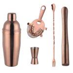 Service a cocktail boston en acier inoxydable, 750ml, avec shaker, verseur de vin, avec passoire, tasse ... Service a cocktail boston en acier inoxydable, 750ml, avec shaker, verseur de vin, avec passoire, tasse ...