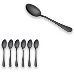 Service de couverts en acier inoxydable noir, ensemble de couverts, serveur a gâteau, couteau a poisson, ... Service de couverts en acier inoxydable noir, ensemble de couverts, serveur a gâteau, couteau a poisson, ...