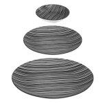 Service de table 18 pi�ces  bohemia z�bre  27cm noir