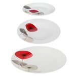 Service de table 18 pi�ces  osara  27cm blanc